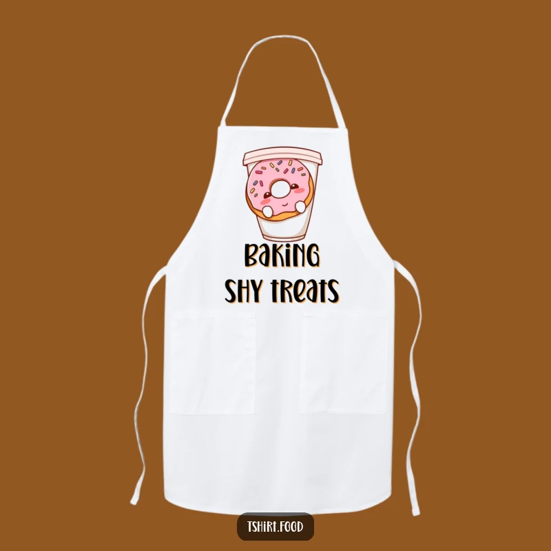 Funny Shy Donut Apron - Bake Sweetly, Great Funny Gift