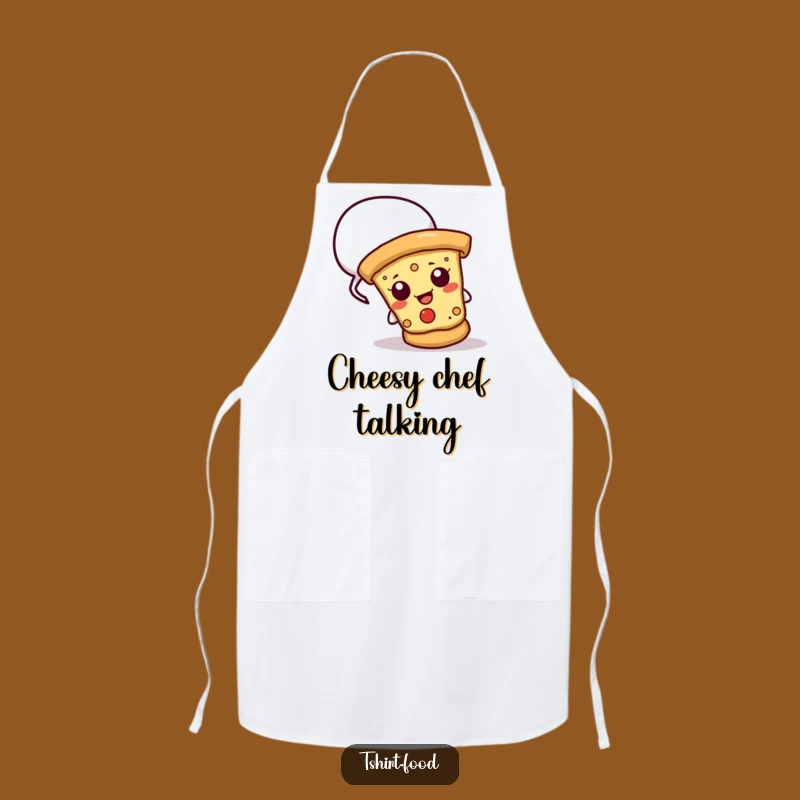 Funny Cheesy Pizza Slice Chef Apron - Hilarious Cooking Attire for Foodies