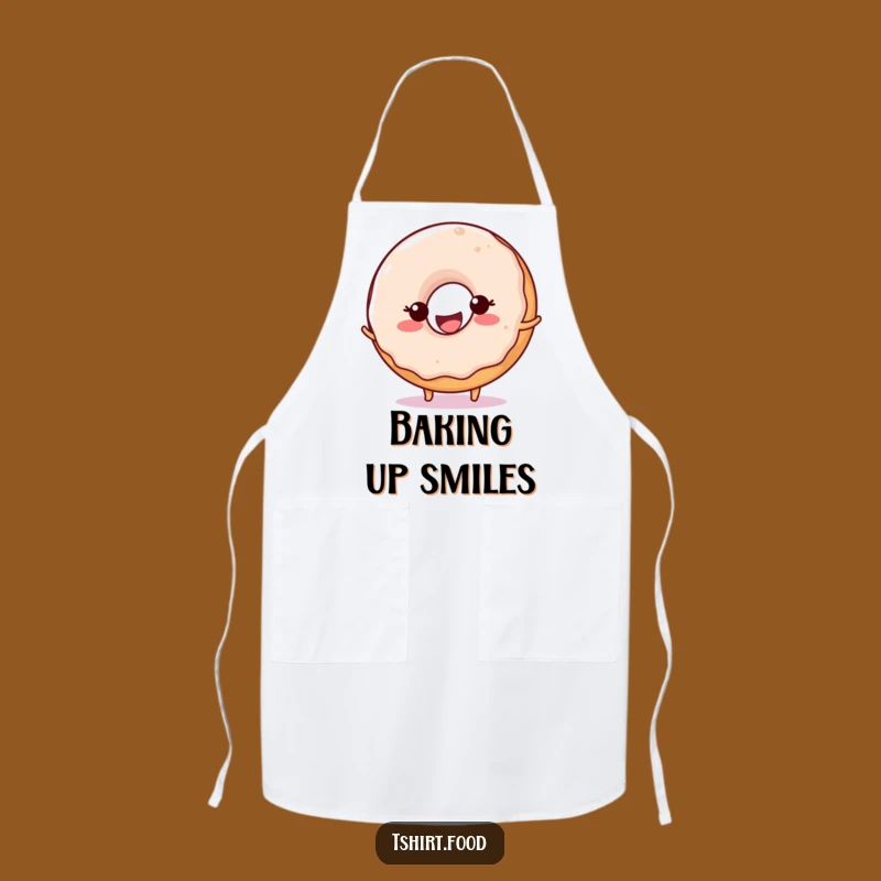 Funny Donut Ball Bounce Apron: Bake with Joy with This Happy Character