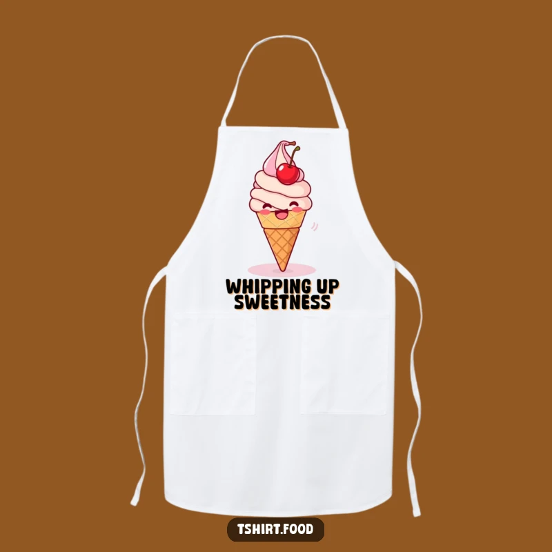 Funny Ice Cream Chef Apron: Spinning Cone, Practical and Funny Gift for Cooks