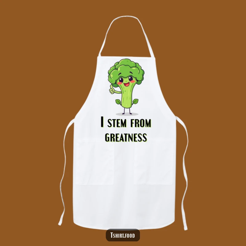 Funny Broccoli Thumbs Up Apron: Cook with Comedy & Healthy Cheer