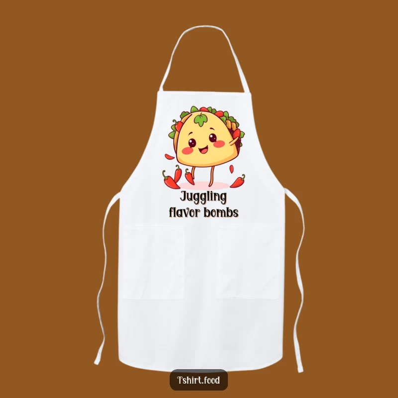 Funny Juggling Taco Apron - Cook with Fiesta, Great Funny Gift