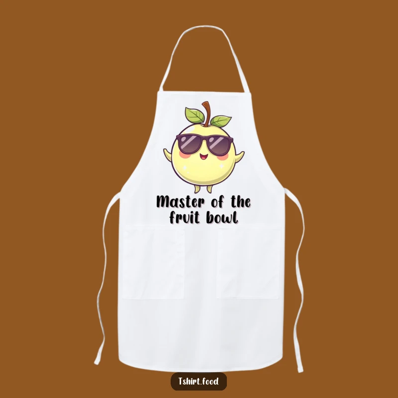 Funny Winking Plum Sunglasses Balancing Apron: Kitchen Cool Style