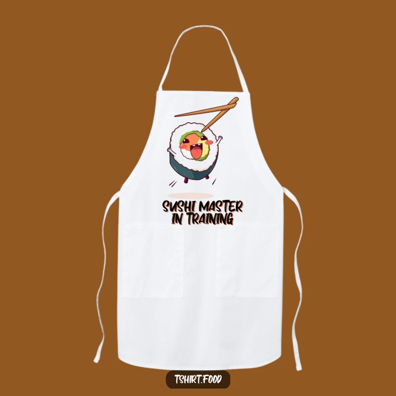 Funny Sushi Cartwheel Apron - Hilarious Kitchen Wear for Sushi Chefs