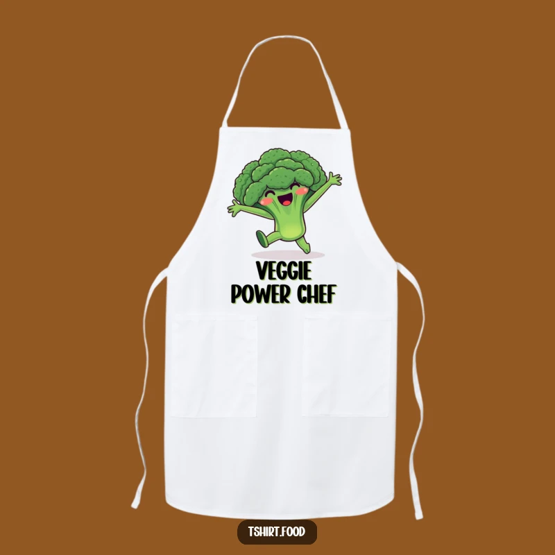 Funny Broccoli Cartwheel Apron: Veggie Kitchen Fun - Practical Funny Gift