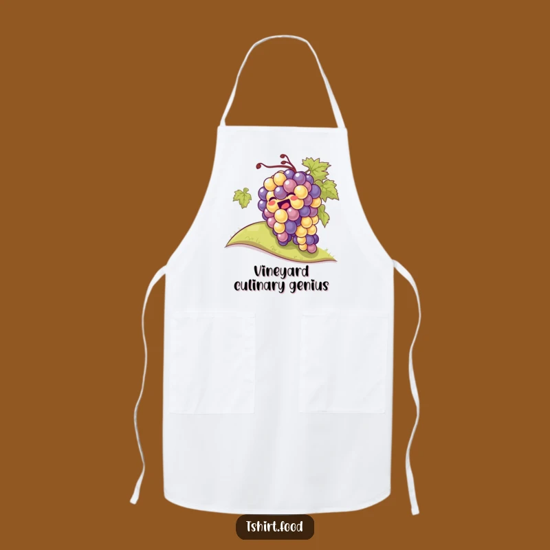 Funny Giggling Grapes Rolling Hill Apron: Kitchen Fun