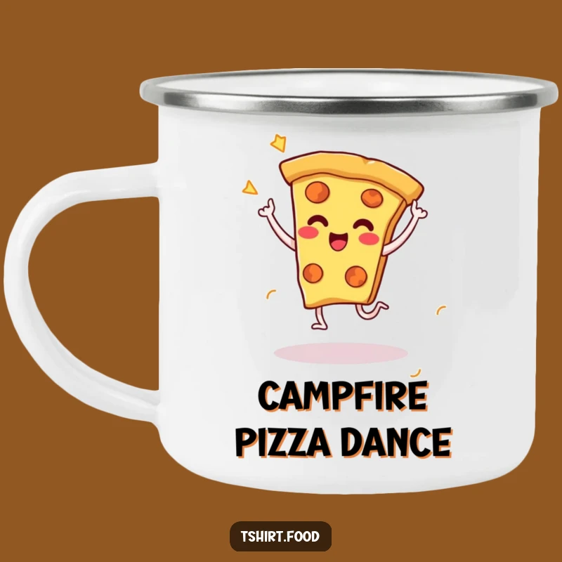 Funny Pizza Dance Camping Mug - Durable Cheesy Celebration Gift
