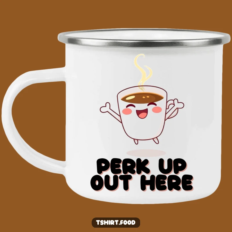 Funny Coffee Camping Mug: Jumping for Joy Outdoors, Durable Humorous Gift