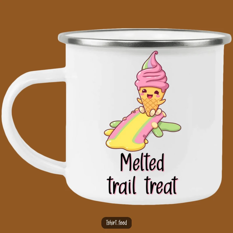 Funny Melting Ice Cream Camping Mug - Durable Rainbow Adventure Gift