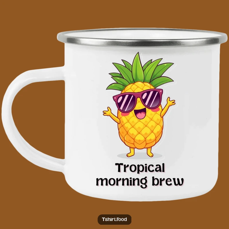 Funny Pineapple Shimmy Camping Mug: Adventure-Ready Tropical Drinkware