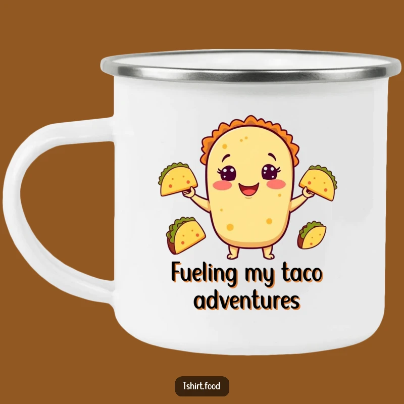Funny Taco Juggling Camping Mug - Durable and Hilarious Outdoor Drinkware