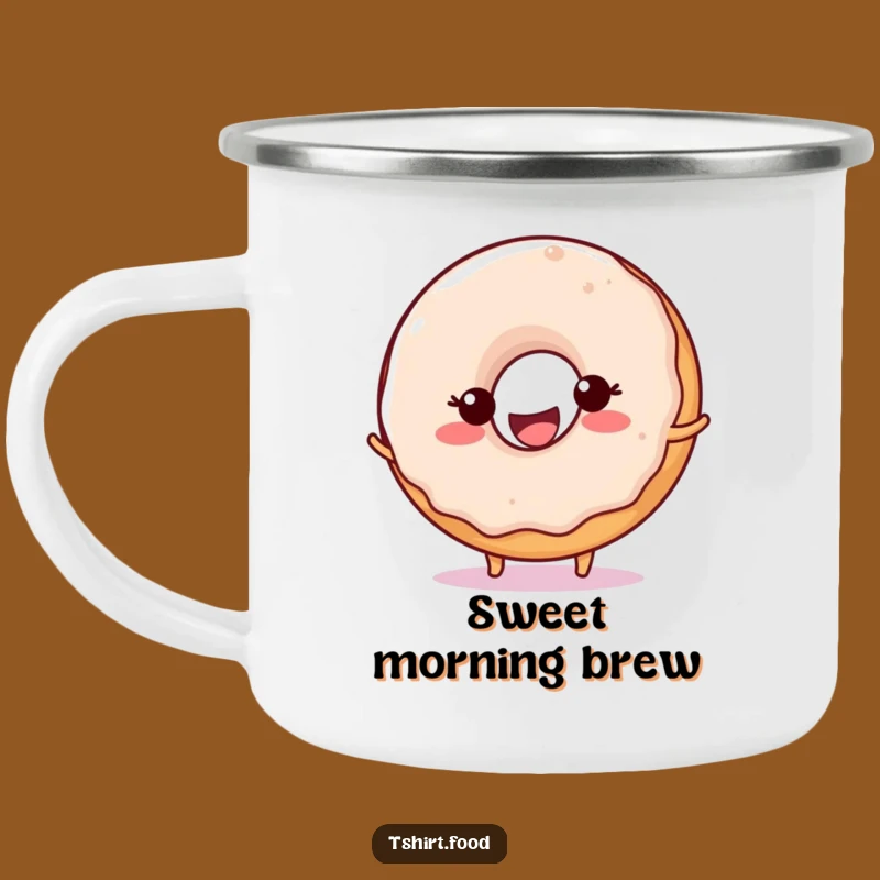 Funny Donut Ball Bounce Camping Mug: Sweeten Your Adventures with This Happy Character