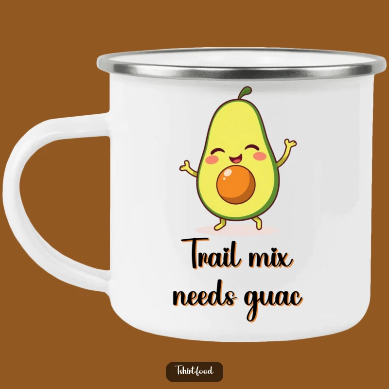 Funny Winking Avocado Jig Camping Mug: Your Trail Buddy for Giggles