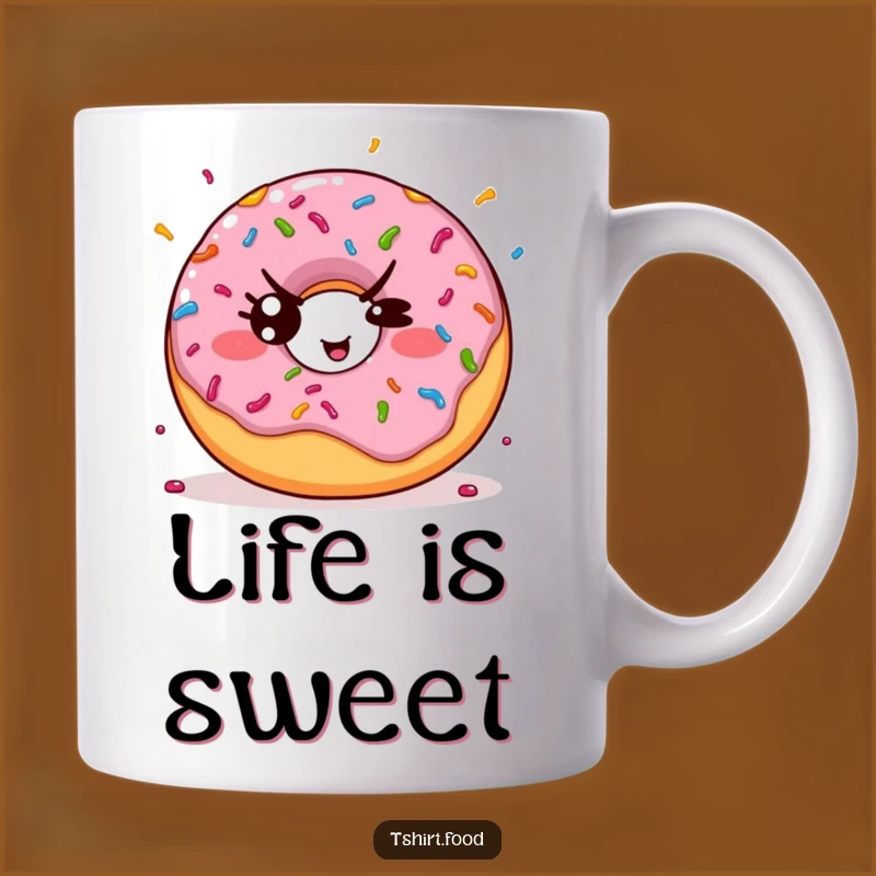 Funny Kawaii Donut Wink Mug: A Sweet & Mischievous Gift