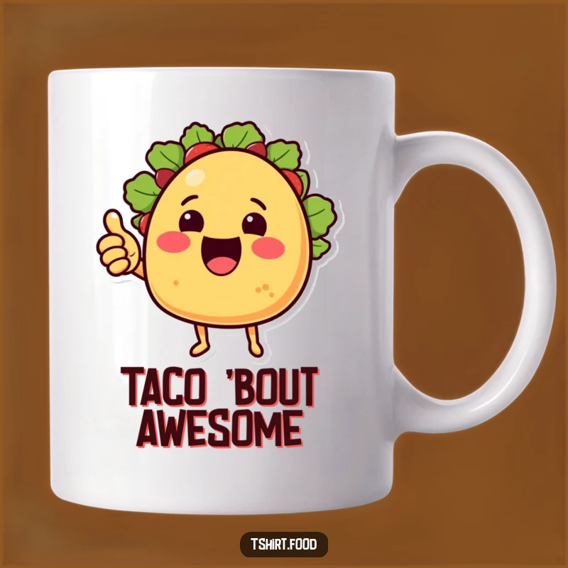 Funny Taco Cheer Mug: Thumbs Up Taco, Perfect Funny Gift for Taco Lovers