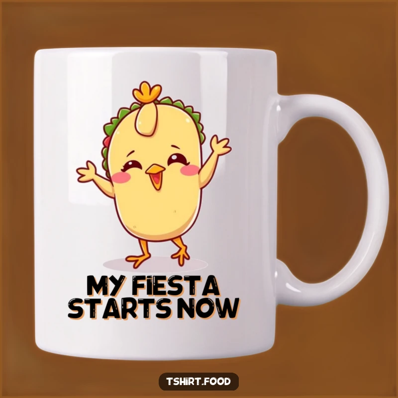Funny Taco Chicken Dance Mug: A Giggling Taco Character Makes a Hilarious Gift