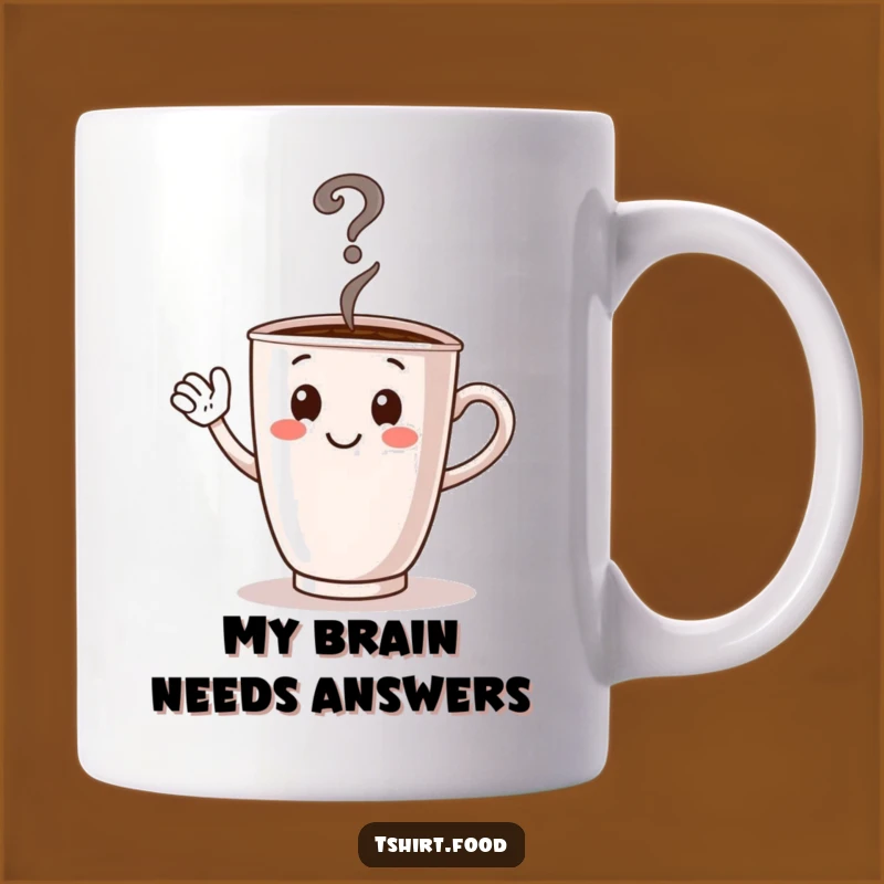 Funny Waving Coffee Cup Mug Gift, What's Brewing Question Mark Steam