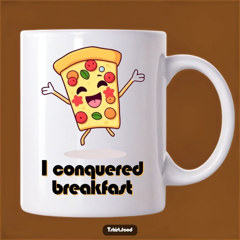 Funny Pizza Victory Dance Mug: A Cheerful Slice Perfect for Foodie Gift Lovers