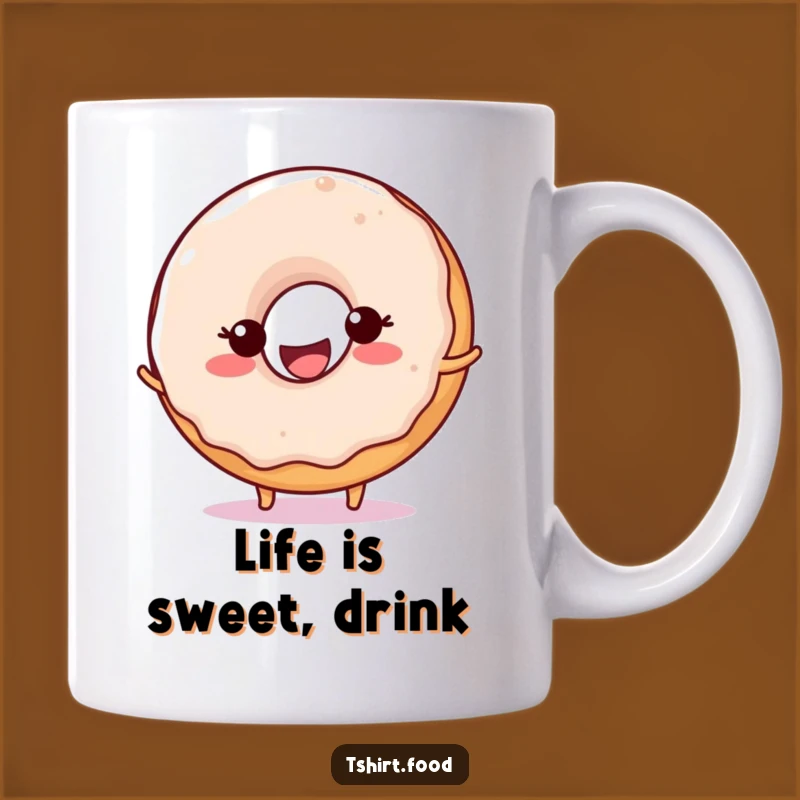 Funny Donut Ball Bounce Mug: Happy Donut Character Makes a Sweet Gift