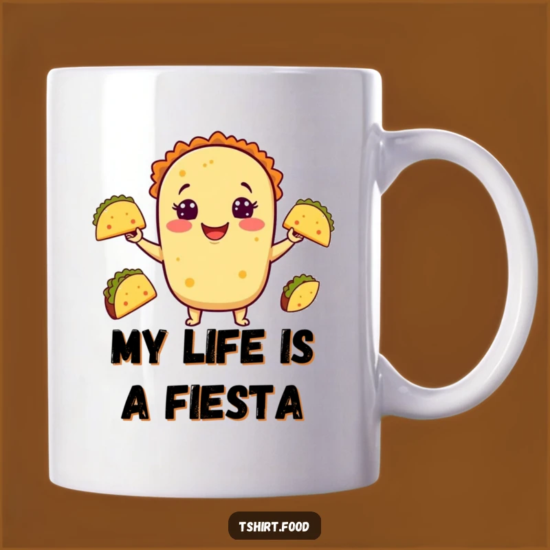 Funny Taco Juggling Delight Mug - A Hilarious Foodie Gift for Taco Lovers