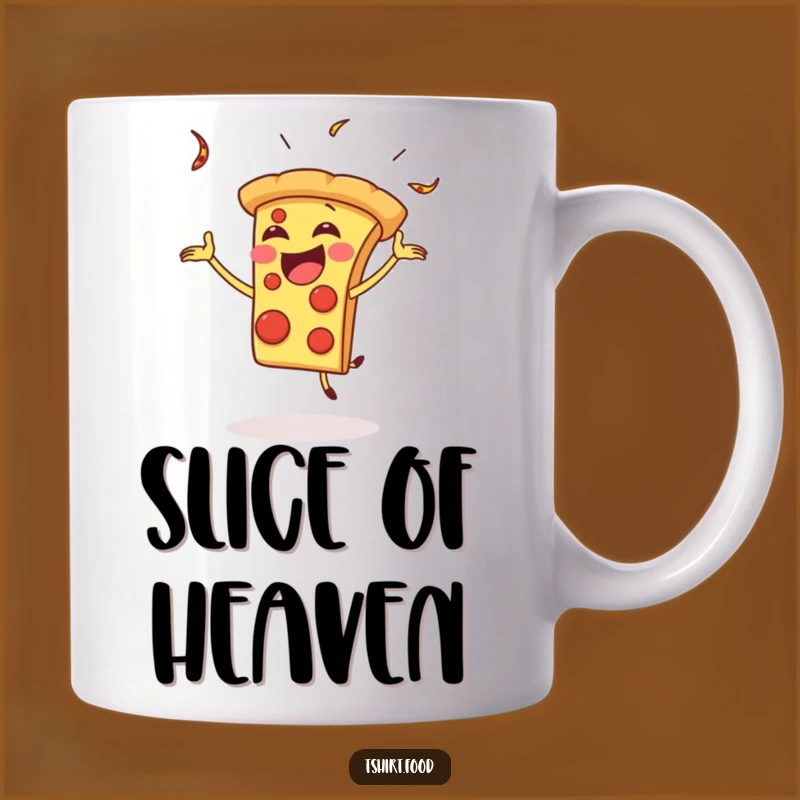 Funny Pizza Juggling Mug: Gleeful Slice, Perfect Funny Gift for Pizza Lovers