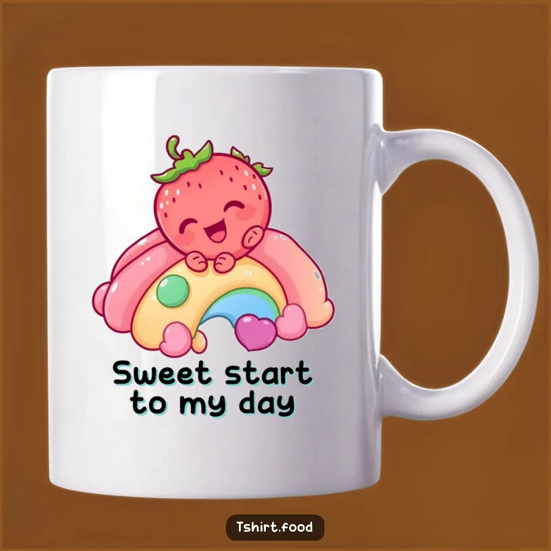 Funny Strawberry Rainbow Mug - Sweet Adventure Humor and Perfect Gift