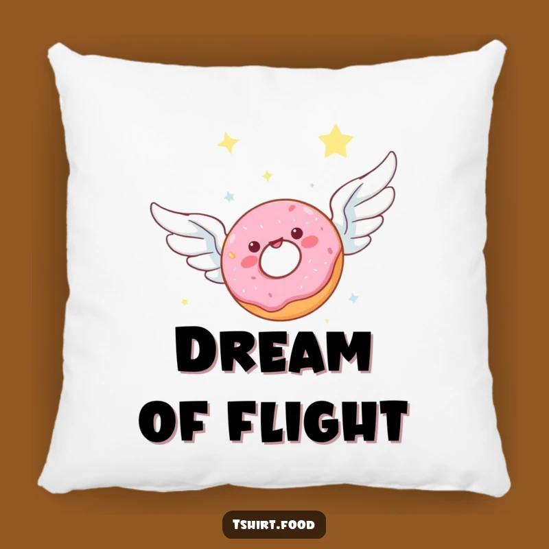 Funny Donut Wings Pillow - Cozy Celestial Accent Decor Gift