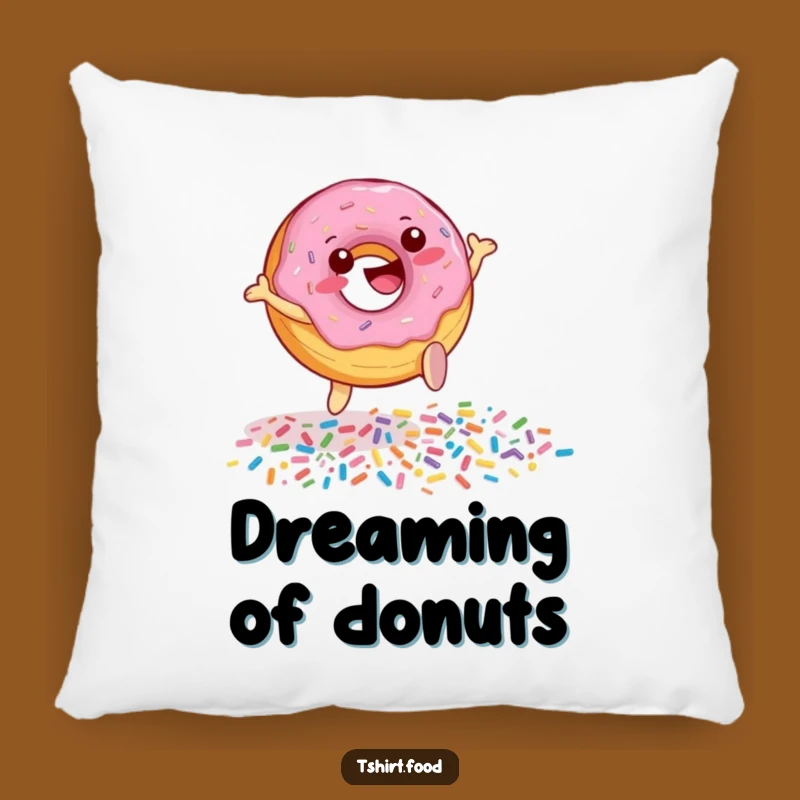 Funny Donut Sprinkle Leap Pillow - Soft Comfort with a Sweet Touch