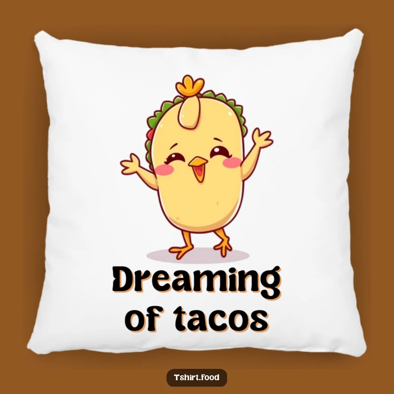 Funny Taco Chicken Dance Pillow: Cuddle Up with This Giggling Taco Character