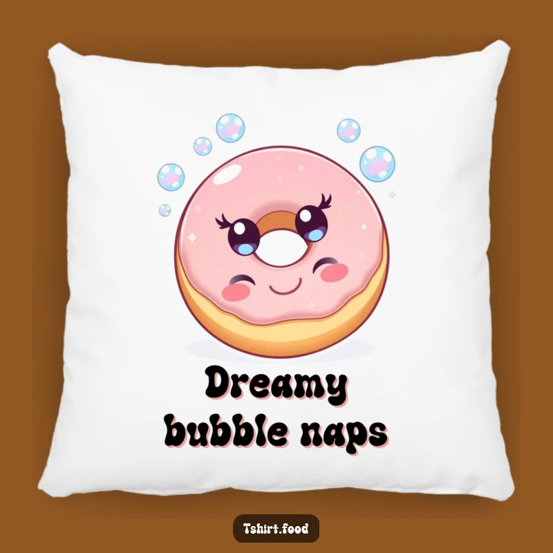 Funny Cheerful Donut Pillow: Huggable Comfort with Sweet Bubbles