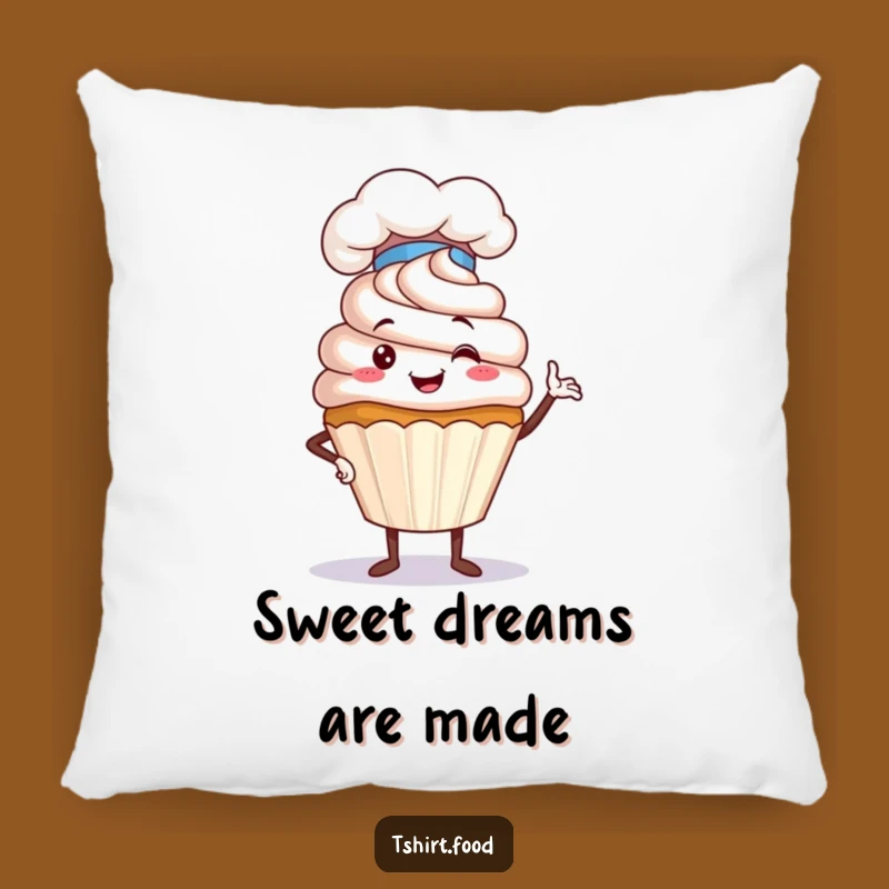 Funny Cupcake Chef Pillow - Soft Comfort for the Proud Baker