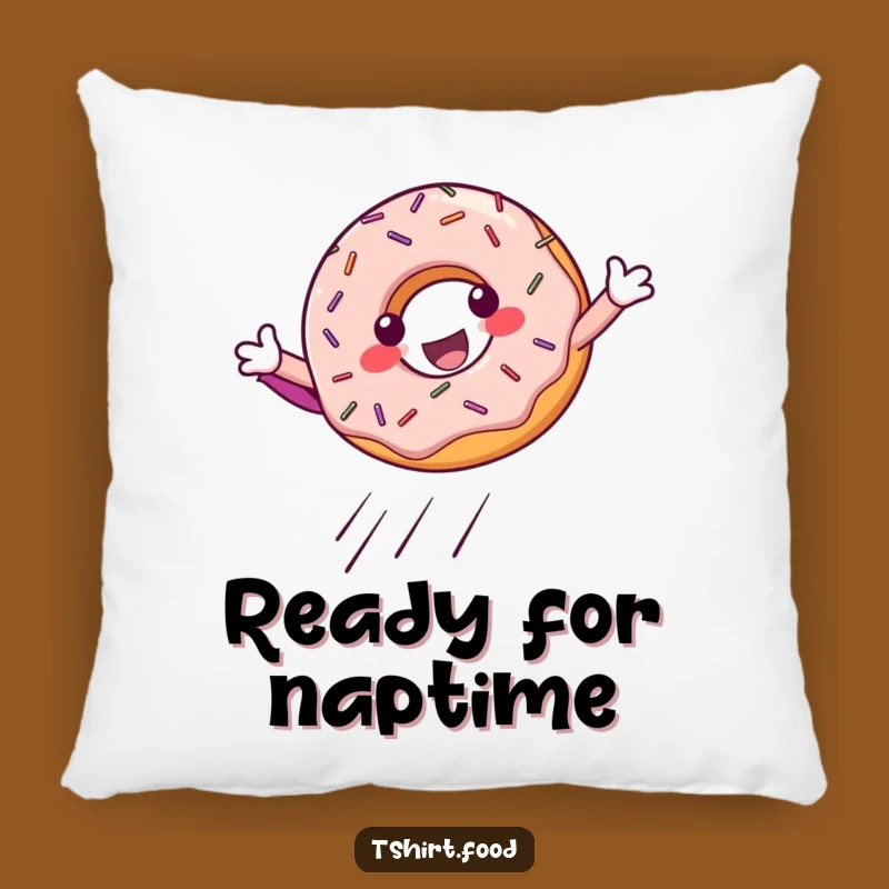 Funny Donut Superhero Landing Pillow: Comfy Heroism for Your Home