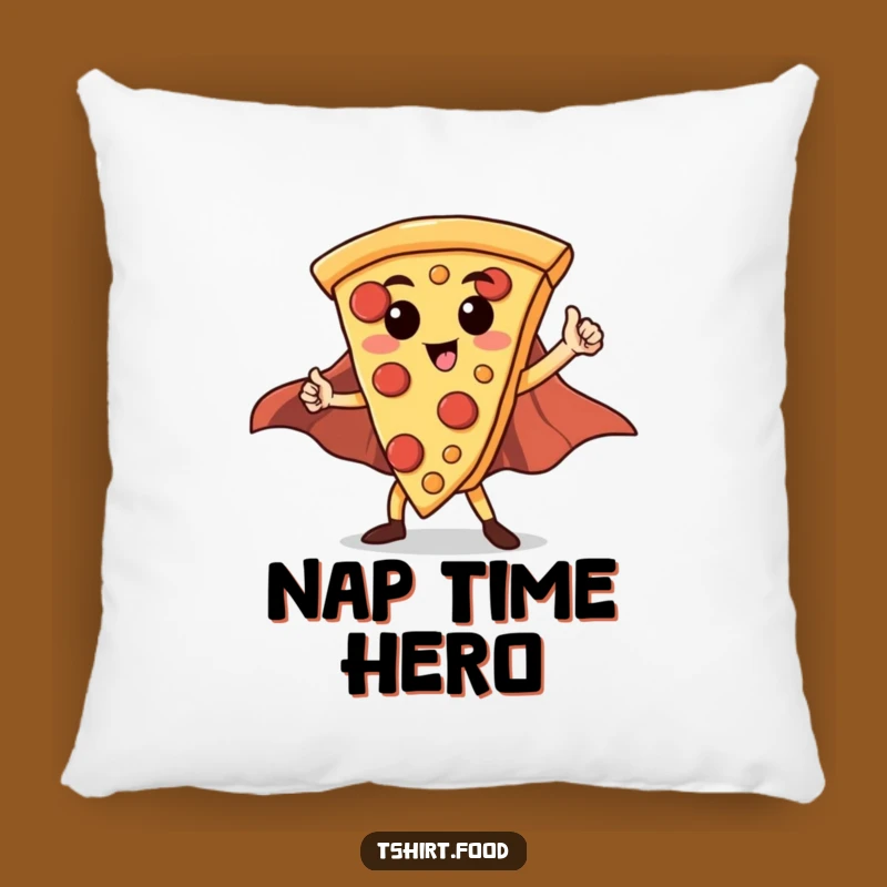 Funny Hero Pizza Slice Pillow: Snuggle Up with a Slice of Courage