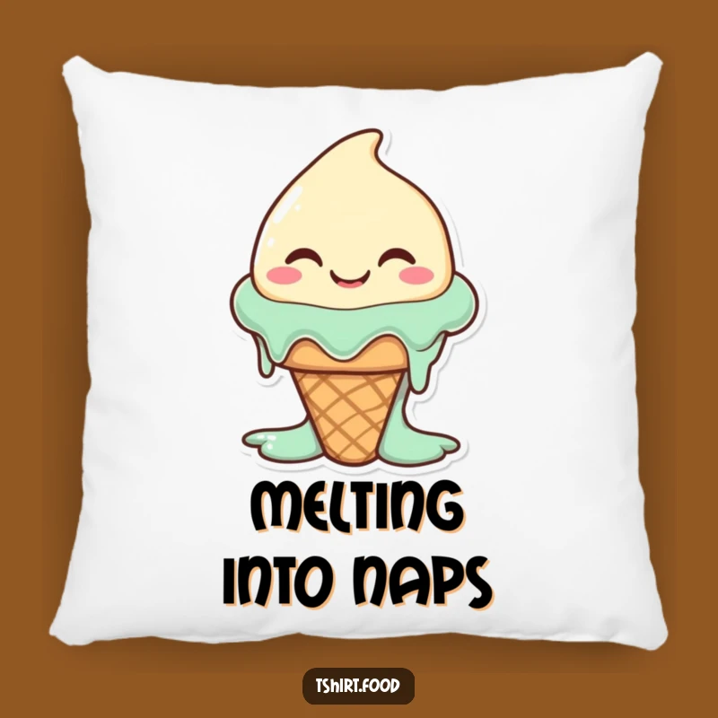 Funny Melting Ice Cream Pillow: Cuddle Up with Sweet Silliness