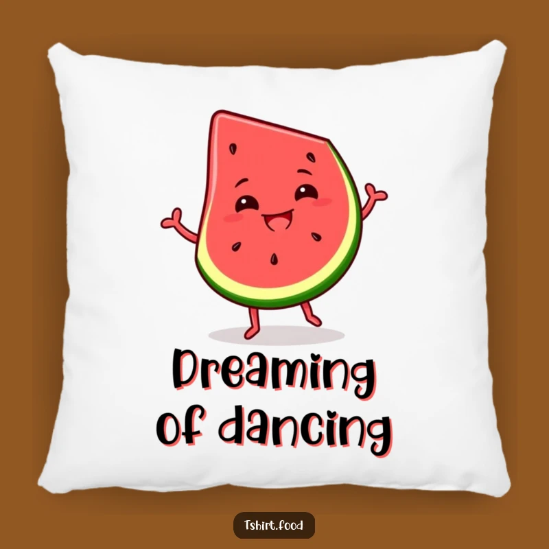 Funny Watermelon Slice Pillow: Soft Dance Partner with Silly Grin, Cozy Gift!
