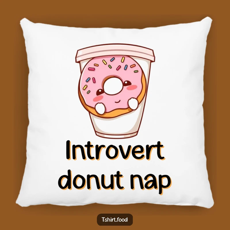 Funny Shy Donut Pillow - Cozy Comfort, Delightful Funny Gift