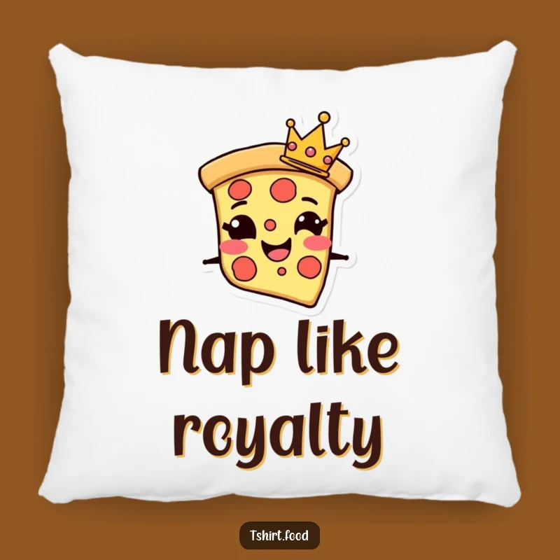 Funny Pizza Pillow: Crown Slice Cushion - Cozy & Cheesy!