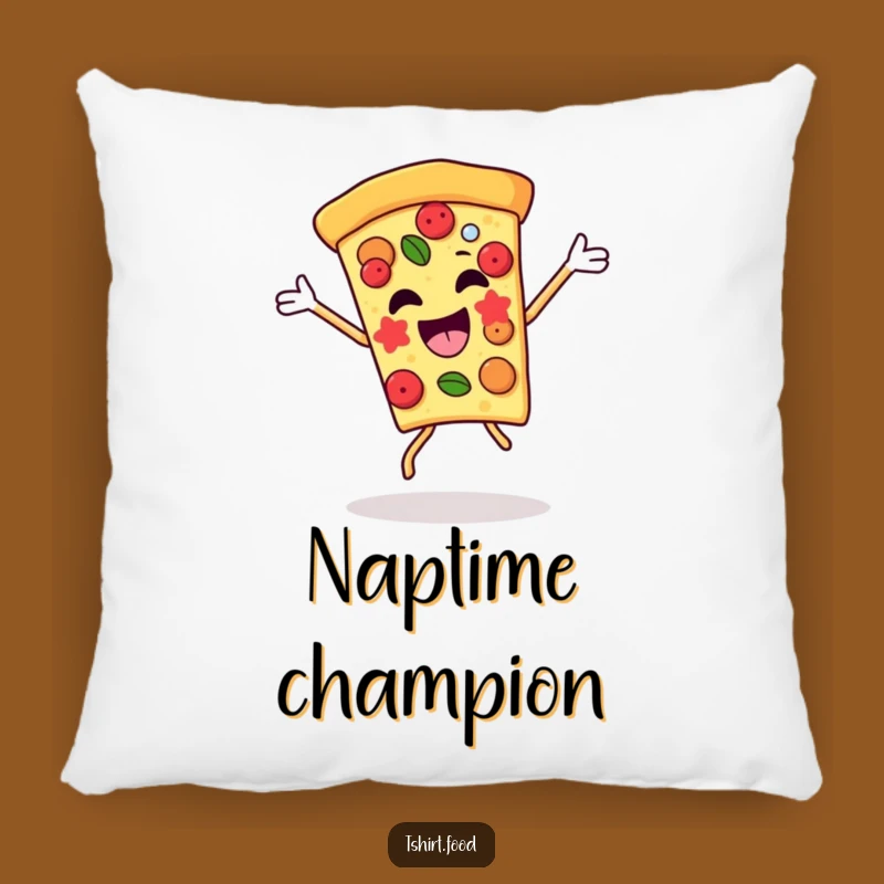 Soft Funny Pizza Victory Dance Pillow: Cozy Comfort with Hilarious Foodie Charm