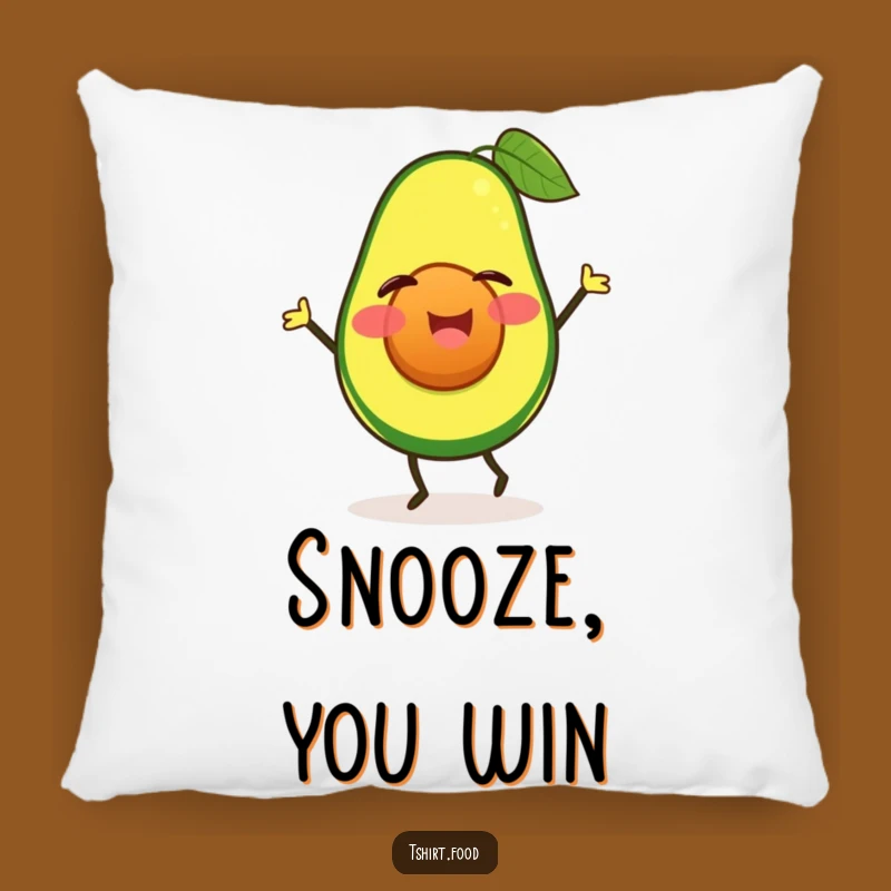 Soft Funny Winking Avocado Jig Pillow, Happy Dancer Humorous Comfort