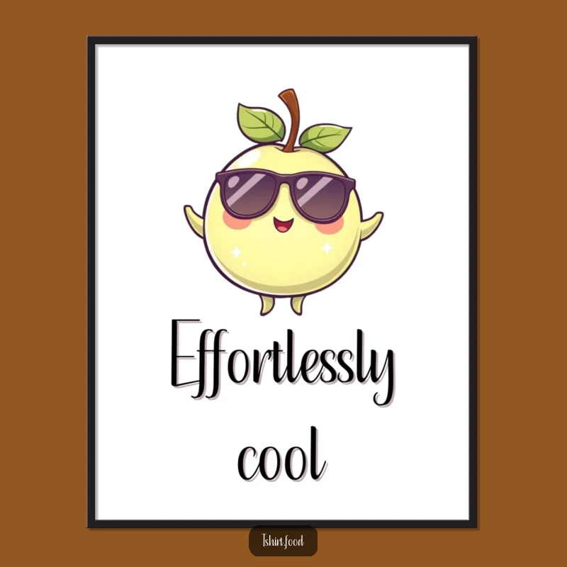 Funny Winking Plum Sunglasses Balancing Digital Print: Instant Cool Decor