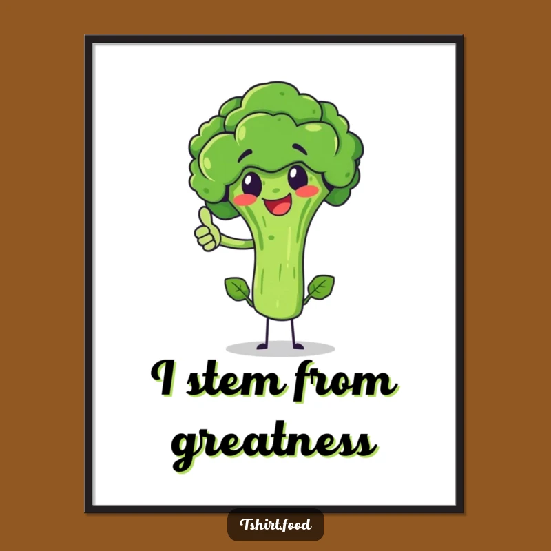 Funny Broccoli Thumbs Up Digital Art: Instant Healthy Humor Download
