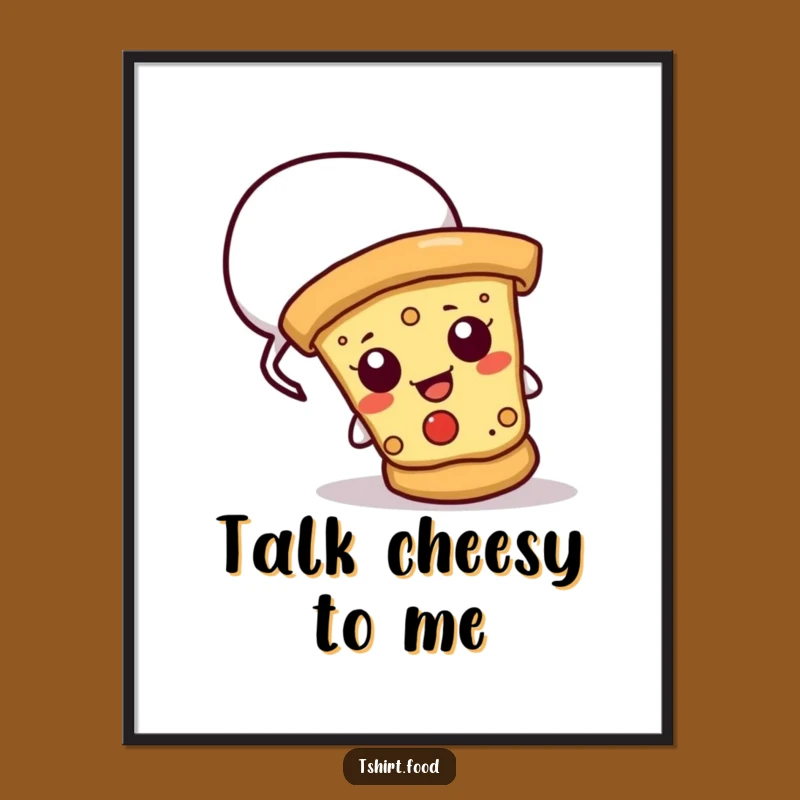 Funny Cheesy Pizza Slice Digital Art - Hilarious Printable for Instant Wow
