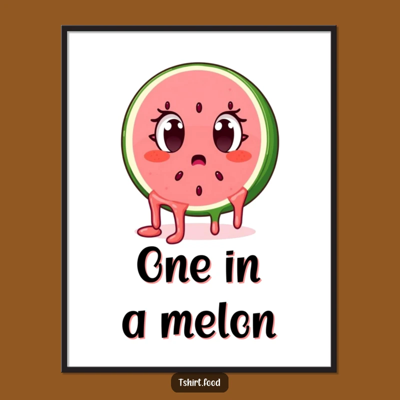 Funny Surprised Watermelon Digital Art: Instant Juicy Surprise Download