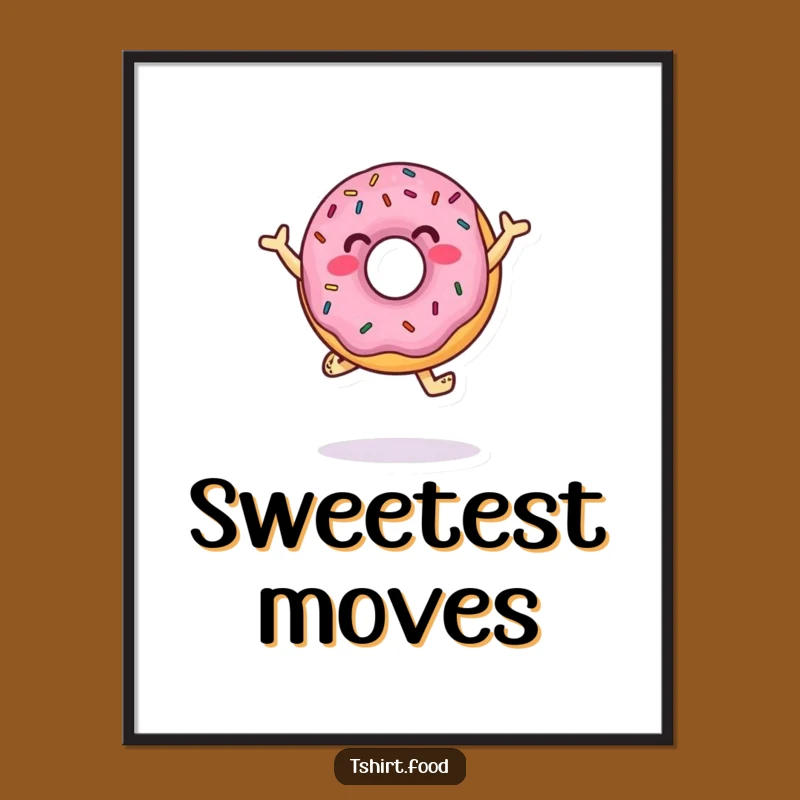 Funny Donut Digital Print: Sprinkle Dance Art - Instant Sweetness!