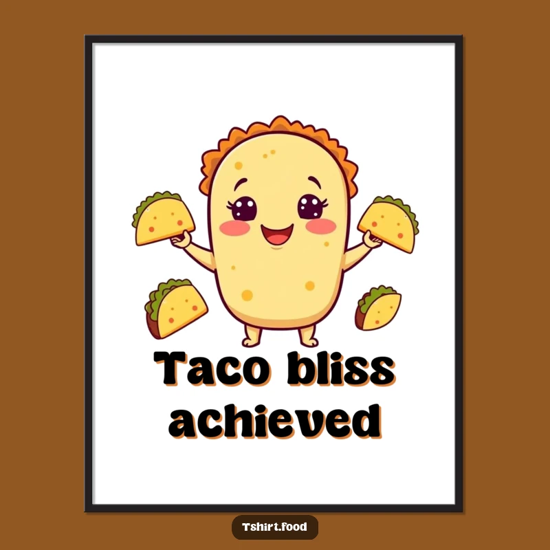 Funny Taco Juggling Digital Art Print - Instant Hilarious Decor for Foodie Fun