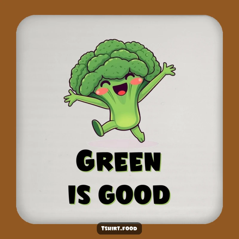 Funny Broccoli Cartwheel Coaster: Veggie Protection - Stylish Funny Gift