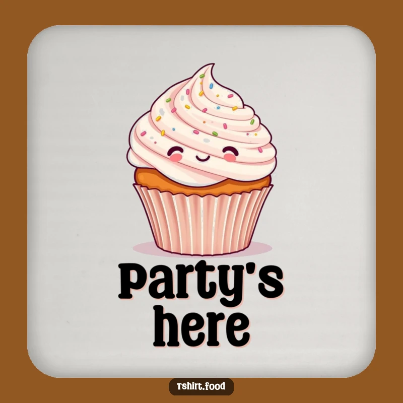 Funny Cupcake Confetti Coaster: Cheerful Saver, Perfect Gift