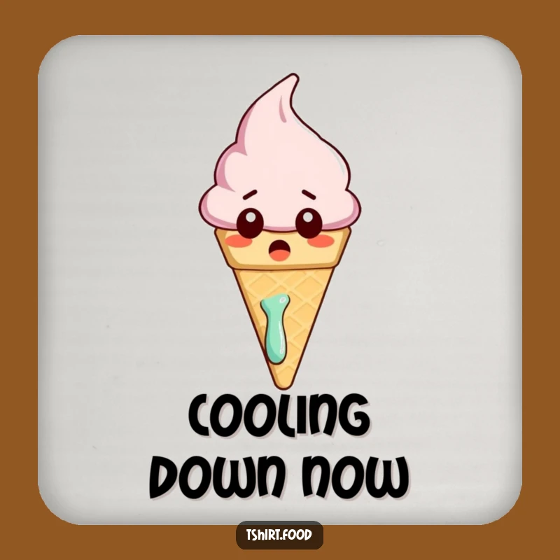 Funny Melting Ice Cream Coaster: Surprised Saver, Perfect Gift