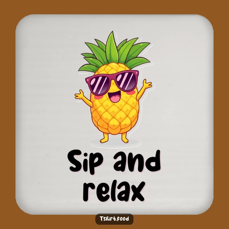 Funny Pineapple Shimmy Coasters: Protect Surfaces with Tropical Fun