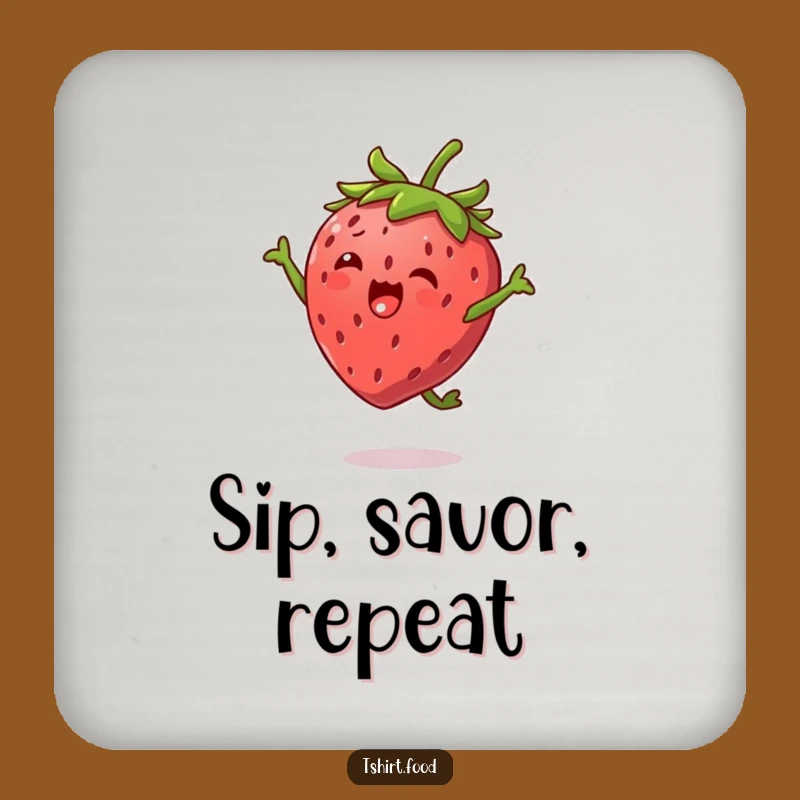 Funny Strawberry Jump Coasters: Protect Surfaces with Fruity Fun and Energy